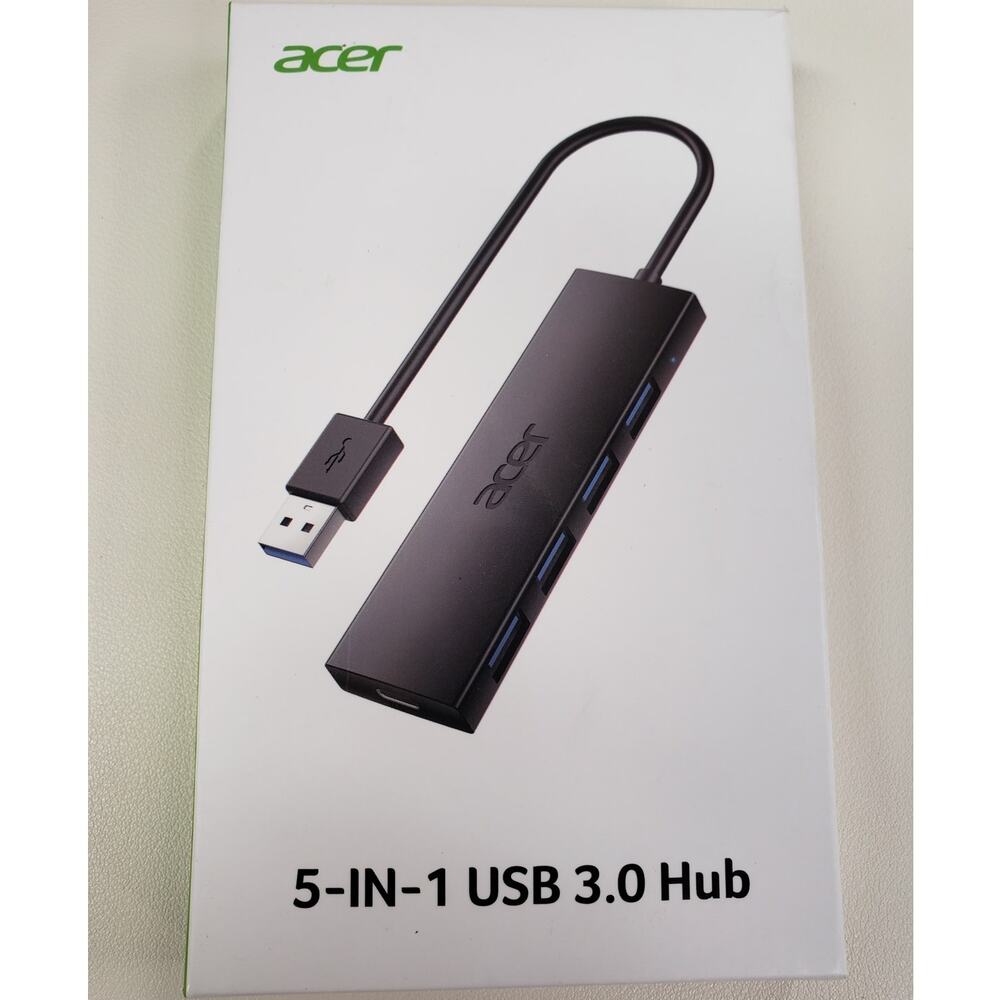Acer USB Hub 4 Ports, Multiple USB 3.0 Hub, USBA Splitter for Laptop W Type C